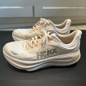 Hoka Bondi 9 Women's Cream Athletic Shoes